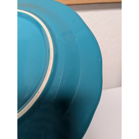 Pioneer Woman Vintage Floral Teal 10 3/8" stoneware single dinner plate only - Picture 8 of 11